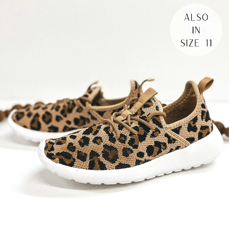 Very G | Running After You Lace Up Knit Stretch Sneakers in Leopard Print Vintage Oxford Appeal Very G | Running After You Lace Up Knit Stretch Sneakers in Leopard Print Vintage Oxford Appeal