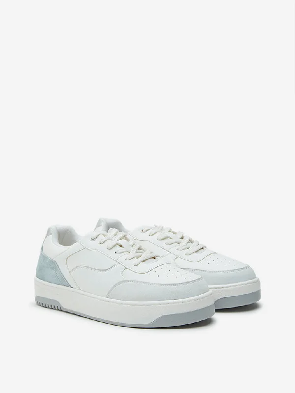 LUNA BLU Blue Colour-Blocked Design Sneakers Ivy League Loafer Look 