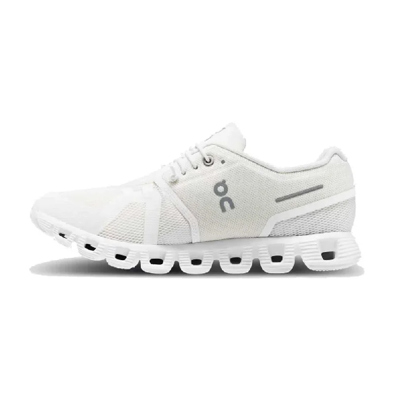 On Women's Cloud 5 Shoes - Undyed White Business Monk Strap Style  