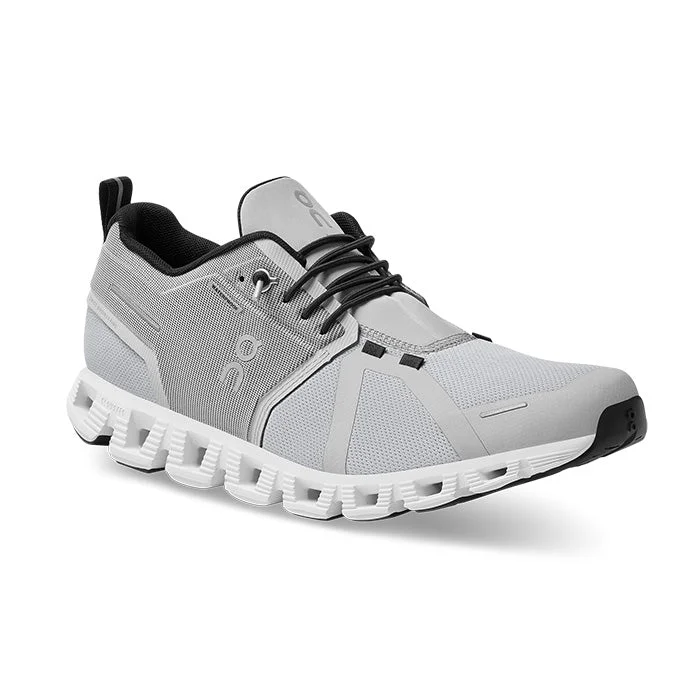 On Women's Cloud 5 Waterproof Shoes - Glacier / White Tailored Oxford Style 