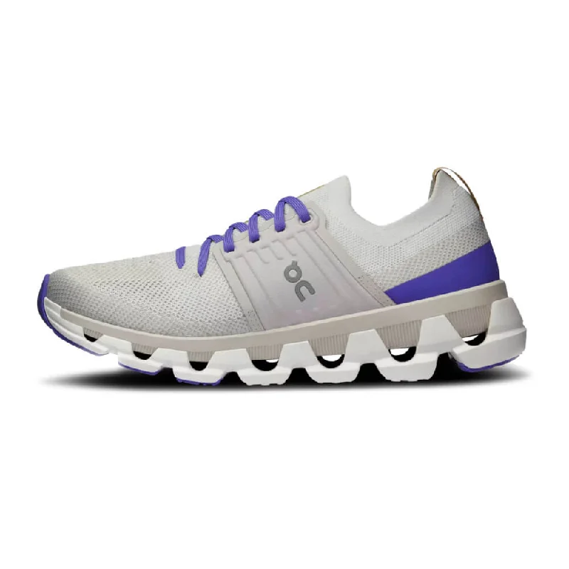 On Women's Cloudswift 3 Shoes - White / Blueberry Single - Buckle Monk Look  
