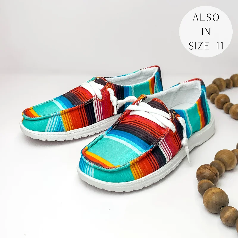Very G | Have To Run Slip On Loafer with Laces in Serape Print Beaded Moccasin Design Very G | Have To Run Slip On Loafer with Laces in Serape Print Beaded Moccasin Design