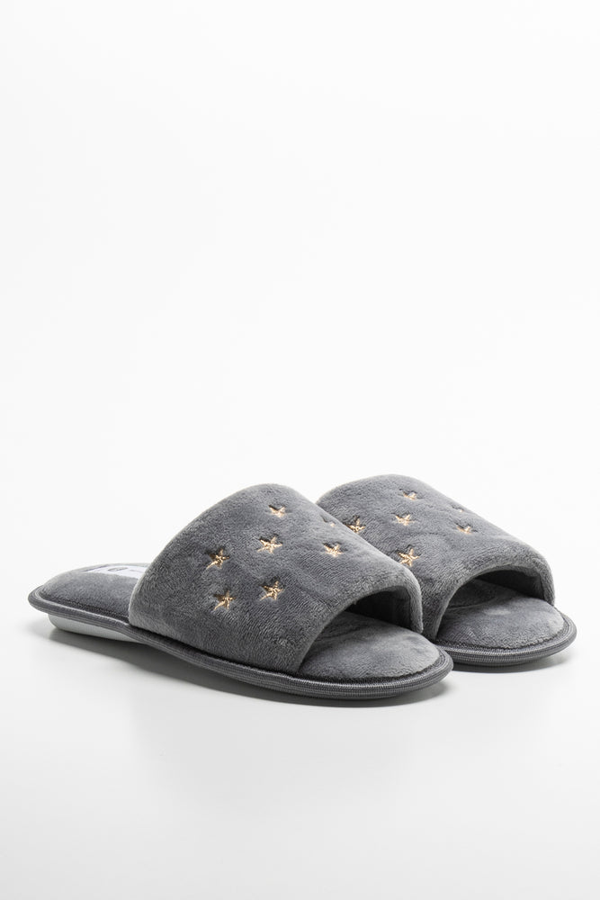 Star Slipper Grey Hip - Hop Sneaker Style  