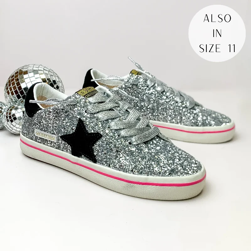 Vintage Havana | Flair 6 Sneakers in Silver Glitter Multi Suede Desert Boot 