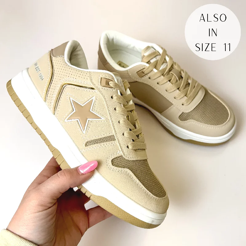 Vintage Havana | Fresh 6 Sneakers in Beige British Gentleman Oxford Style  