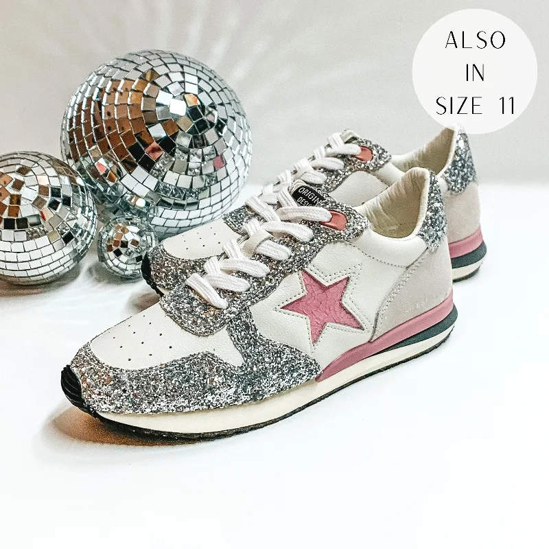 Vintage Havana | Rock Running Shoe in White and Silver Multi Aesthetic  