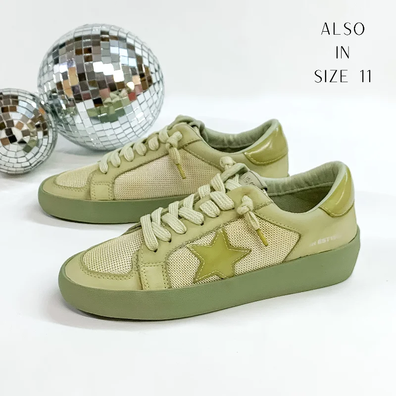 Vintage Havana | Extra Dip Dye Sneakers in Olive Green Victorian - Era Boot Style  