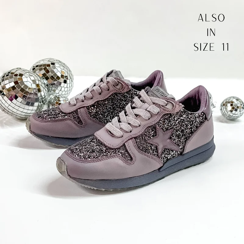 Vintage Havana | Splendid Dip Dye Glitter Sneakers in Charcoal Striped Shoe Style  