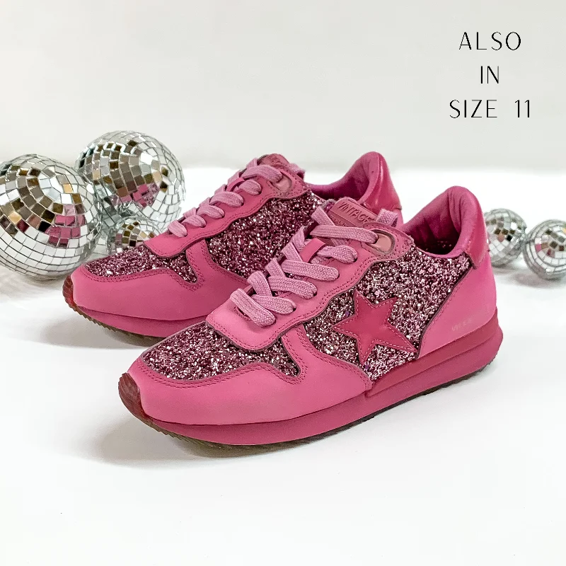 Vintage Havana | Splendid Dip Dye Glitter Sneakers in Wine Quilted Shoe Design  