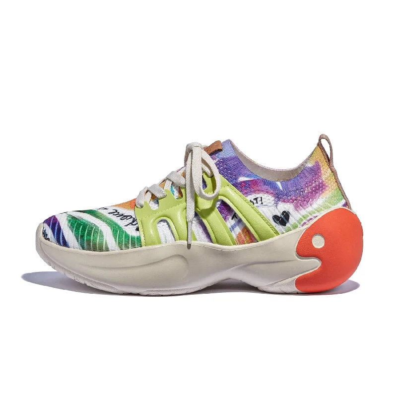 Rainbow Feathers Salamanca I Women Slide Sandal Beach Style  