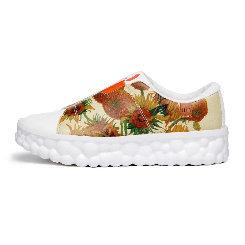 Van Gogh Sunflowers Las Ramblas Women Comfortable Derby Style  