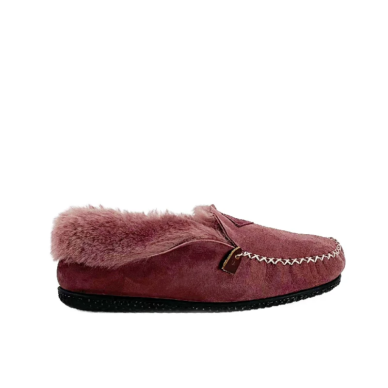In Stock Women’s Cuddle ESQ Slipper: Rose Neon - Accent Sneaker Look  