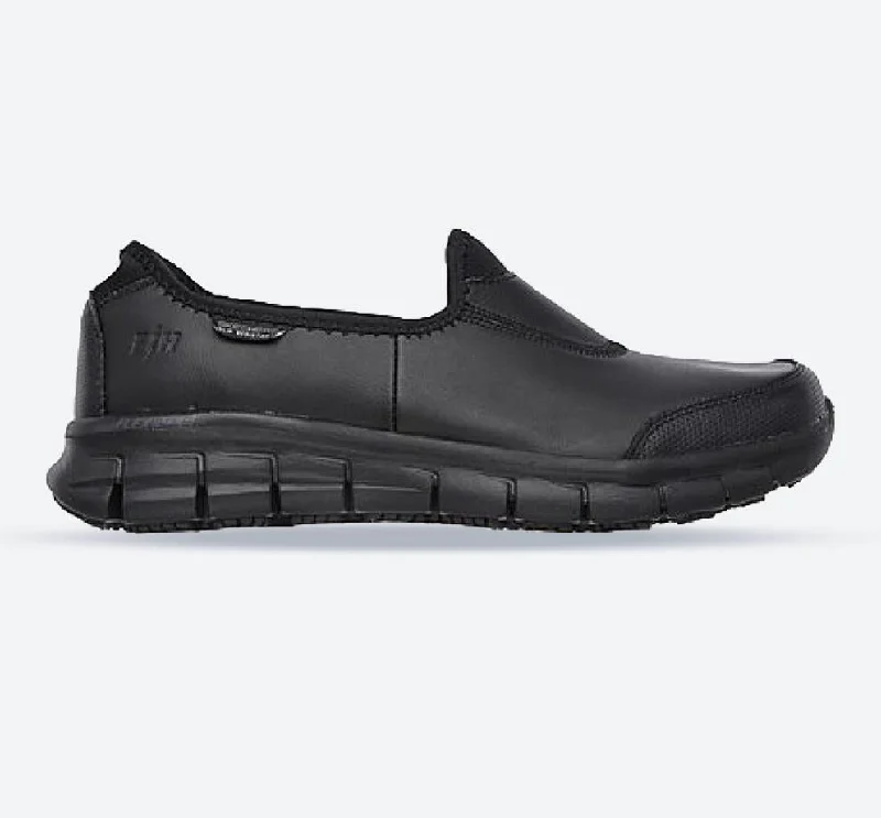 Women's Wide Fit Skechers 76536EC Sure Track Relaxed Fit Sneakers British Gentleman Oxford Style  